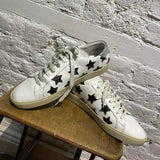 SAINT LAURENT WHITE STAR TRAINERS