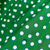 MIU MIU GREEN/WHITE POLKA DOT SKIRT
