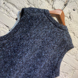 NORSE PROJECTS BLACK/BLUE COTTON/WOOL MIX VEST