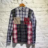 GOSHA RUBCHINSKIY CHECK PANEL SHIRT