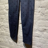KATHERINE HAMNETT VINTAGE NAVY BRODERIE ANGLAISE TROUSERS