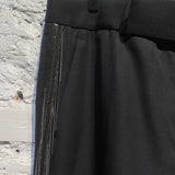 HAIDER ACKERMANN BLACK CHAIN BEADED TROUSERS