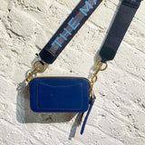 MARC JACOBS NAVY/GREY LEATHER CROSSBODY BAG
