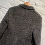 MOSCHINO COUTURE! WOOL MIX TWEED TAIL COAT