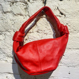 BOTTEGA VENETA RED NAPPA LEATHER BAG
