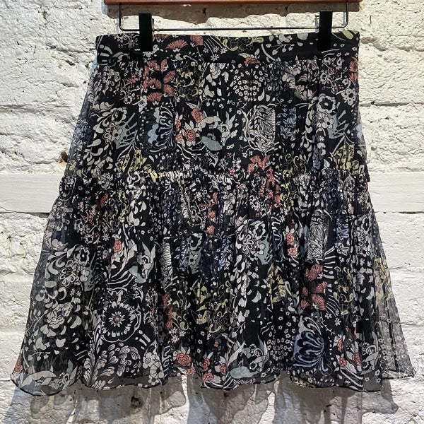 CHLOE SILK PRINT SKIRT