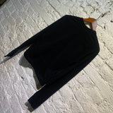 COMME DES GARÇONS TRICOT BLACK TOP STEEL BUTTON DETAILS