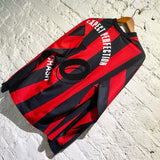 MARTINE ROSE RED/BLACK TWISTED FOOTBALL TOP