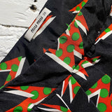 MIU MIU PUFF BALL SKIRT SILK PRINT