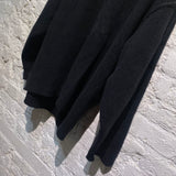 ISABEL BENENATO BLACK MERINO WOOL/YAK KNIT HOODY
