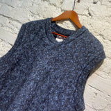 NORSE PROJECTS BLACK/BLUE COTTON/WOOL MIX VEST