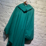 ISSEY MIYAKE TEAL GREEN CAPE JACKET