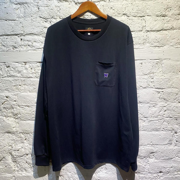 NEEDLES BLACK CREWNECK L/S TOP