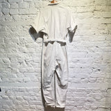 RACHEL COMEY ECRU DENIM BELTED JUMPSUIT