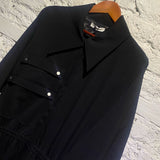 CO BLACK WIDE COLLAR JUMPSUIT