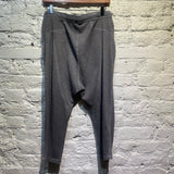 HELMUT LANG GREY CROPPED SWEATPANTS