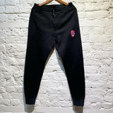 ALEXANDER MCQUEEN BLACK SKULL SWEATPANTS ZIP BACKS
