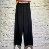 PAUL SMITH P.S. BLACK WIDE LEG ELASTICATED WAIST TROUSERS