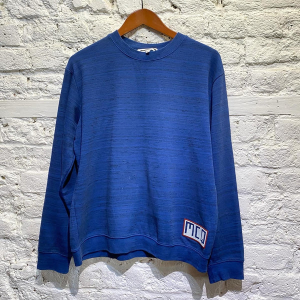 ALEXANDER MCQUEEN MCQ BLUE MELANGE SWEATER