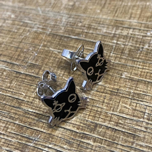 VIVIENNE WESTWOOD BLACK “KAT” EARRINGS