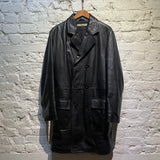 KATHERINE HAMNETT VINTAGE LEATHER OVERCOAT