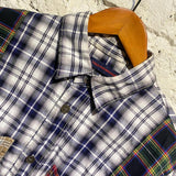 GOSHA RUBCHINSKIY CHECK PANEL SHIRT