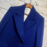 CALVIN KLEIN 205W39NYC ROYAL BLUE DOUBLE BREASTED OVERCOAT