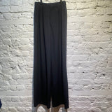 JUNYA WATANABE BLACK WOOL WIDELEG TROUSERS