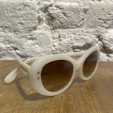 CUTLER & GROSS WHITE STAR OVAL SUNGLASSES