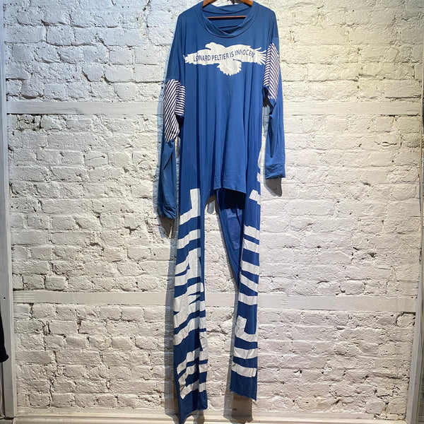 VIVIENNE WESTWOOD/WORLDS END LEONARD PELTIER IS INNOCENT SQUIGGLE SASH TOP