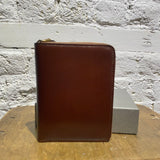 ALEXANDER MCQUEEN BROWN LEATHER ZIP WALLET