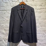 WOOYOUNGMI DARK GREY TAILORED 2 BUTTON SUIT
DOUBLE LAYERED COLLAR