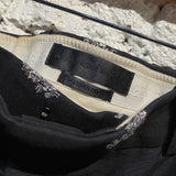 ALEXANDER MCQUEEN BLACK/SILVER EMBROIDERED TROUSERS