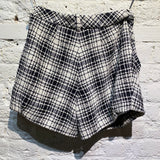 ALEXANDER VAUTHEIR BLACK/WHITE WOVEN CHECK SHORTS