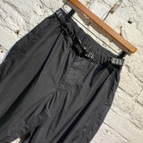 VALENTINO BLACK NYLON BELTED TROUSERS