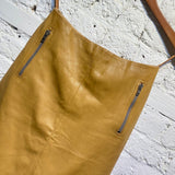 CELINE TAN LEATHER SKIRT