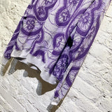 NEEDLES PURPLE PATTERN TOWELLING HOODIE