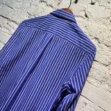 HOMME GIRLS BLUE/WHITE STRIPED SHIRT