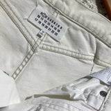 MAISON MARGIELA OFF-WHITE DENIM TROUSERS