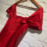 REFORMATION RED SILK “LANELLE” COCKTAIL DRESS