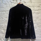 EMPORIO ARMANI VINTAGE BLACK/RED VELVET BLAZER