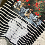 JW ANDERSON BLACK/WHITE PRINT T-SHIRT