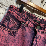 S.R. STUDIO PINK ACID WASH JEANS