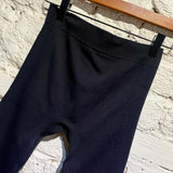 RICK OWENS BLACK KNIT LEGGINGS