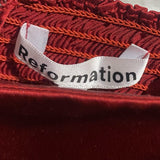 REFORMATION BURGUNDY LONG SLIP DRESS