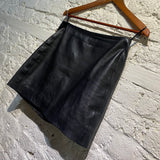 SÉZANE BLACK LEATHER MINI SKIRT