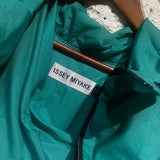 ISSEY MIYAKE TEAL GREEN CAPE JACKET