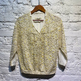 JUNYA WATANABE CDG CREAM SEQUIN/BEADED TOP AD2003