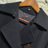 SHIPS NAVY WOOL TRENCH COAT