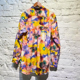 COMME DES GARÇONS SHIRT PINK BLUE YELLOW PAINT PRINT SHIRT